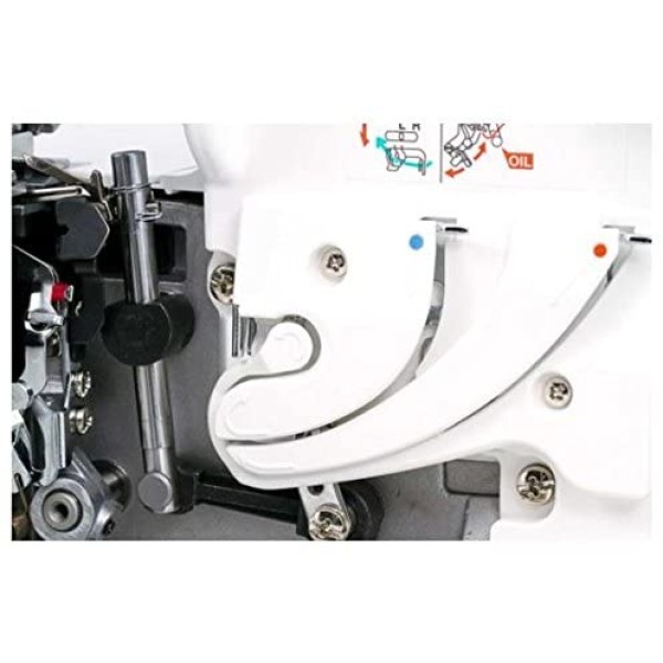 Masina de surfilat casnica cu 2 ace, 2/3/4 fire cu avans diferential si dispozitiv de înfilare ac automat JUKI MO-734